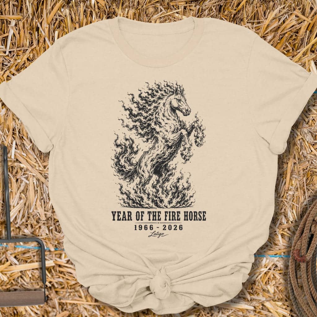 Printify T-Shirt Sand / S Fire Horse Tee