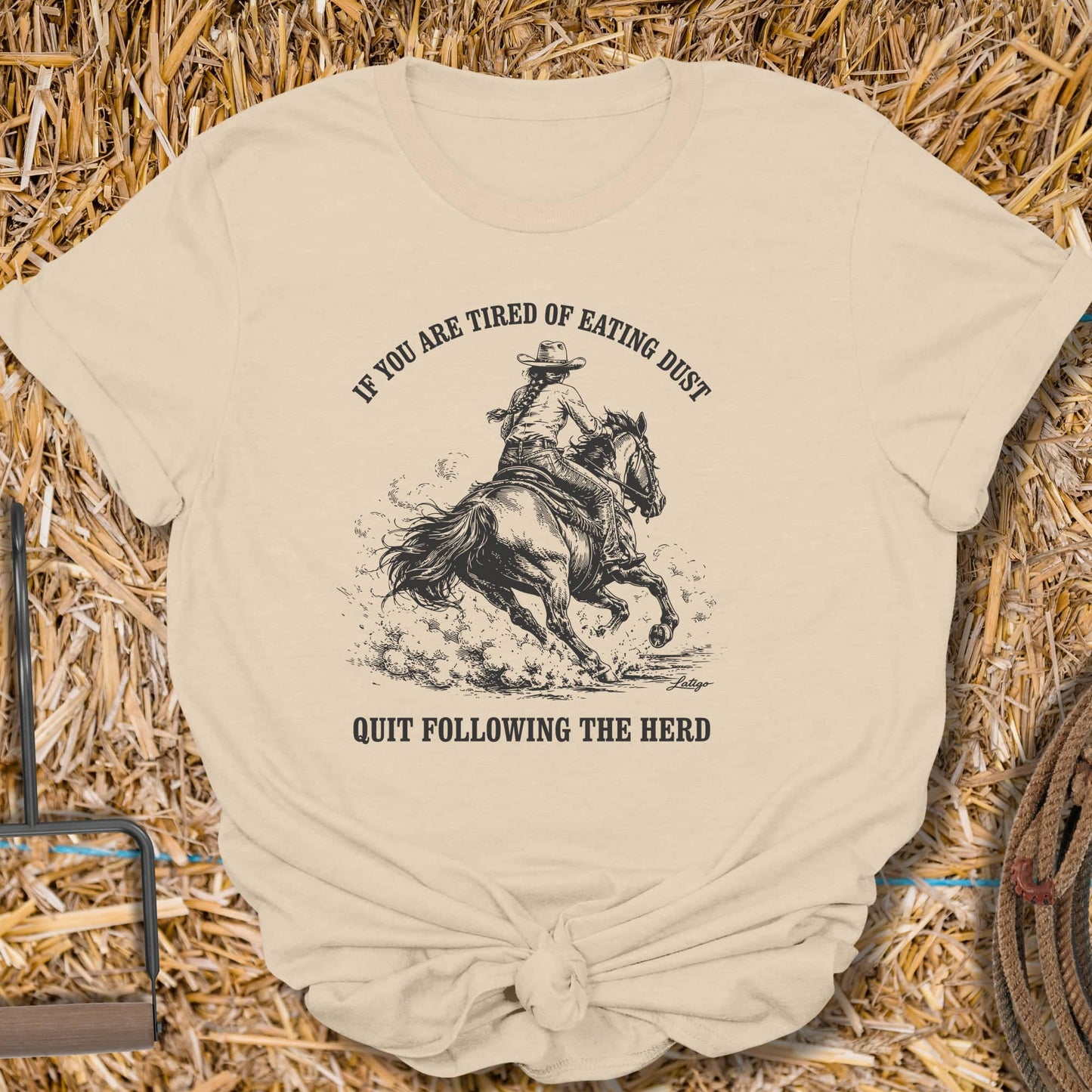 Printify T-Shirt Sand / S Following Tee