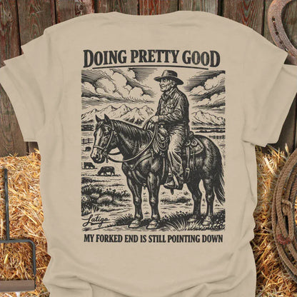 Printify T-Shirt Sand / S Forked End Tee