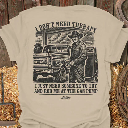 Printify T-Shirt Sand / S Gas Station Therapy Tee
