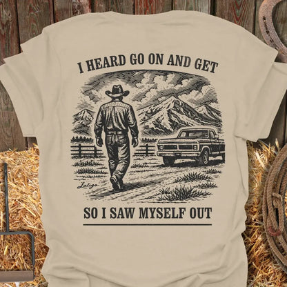 Printify T-Shirt Sand / S Go On Get Tee