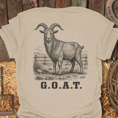 Printify T-Shirt Sand / S Goat Tee