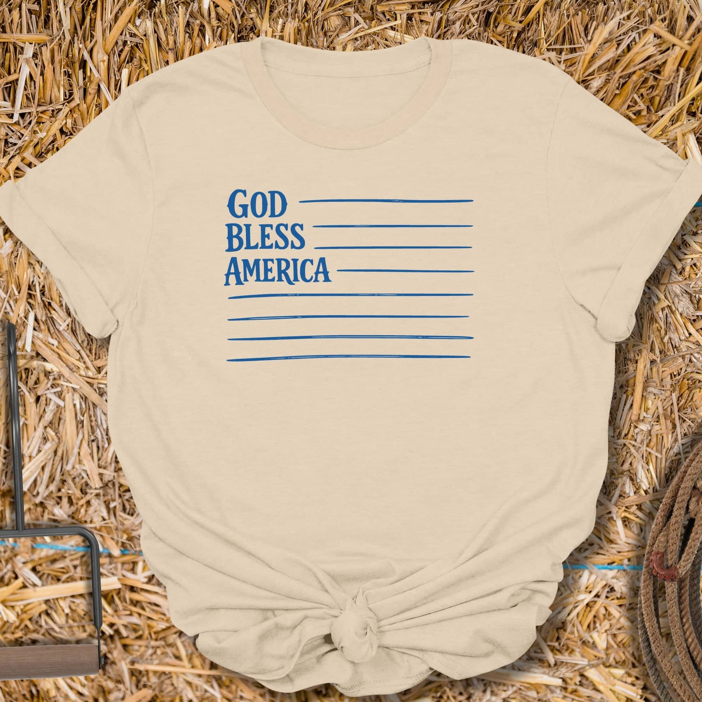 Printify T-Shirt Sand / S God Bless Tee
