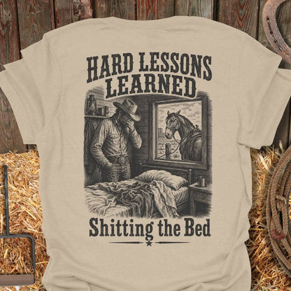 Printify T-Shirt Sand / S Hard Lessons Tee