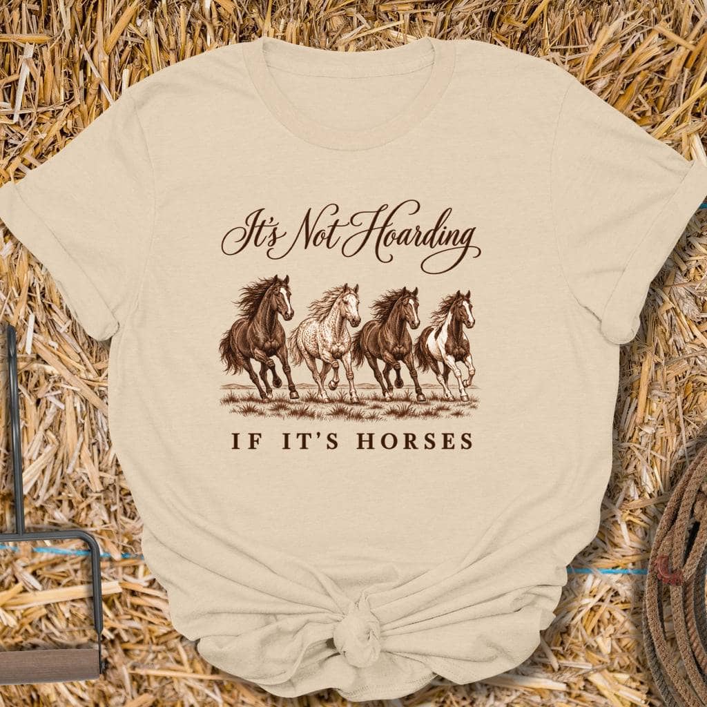 Printify T-Shirt Sand / S Horse Hoarder Tee