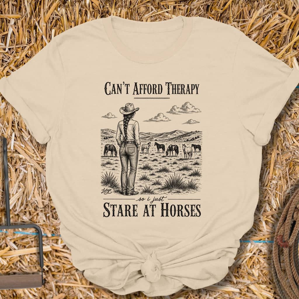 Printify T-Shirt Sand / S Horse Therapy Tee