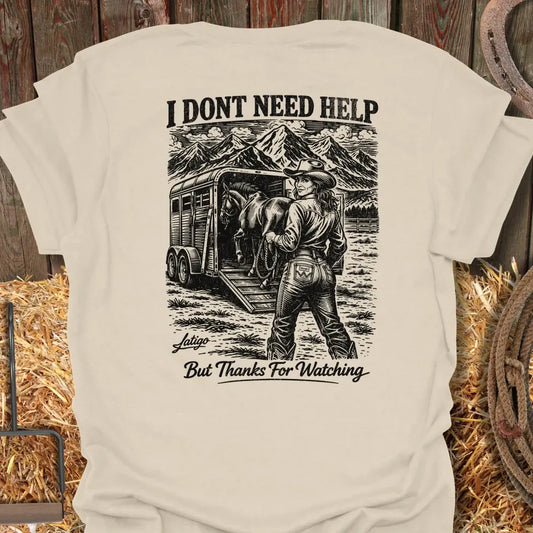 Printify T-Shirt Sand / S I Don't Need Help Tee
