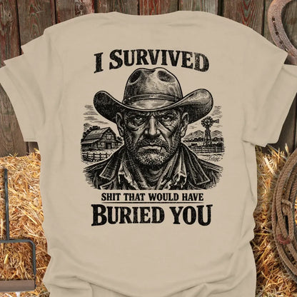 Printify T-Shirt Sand / S I Survived Tee