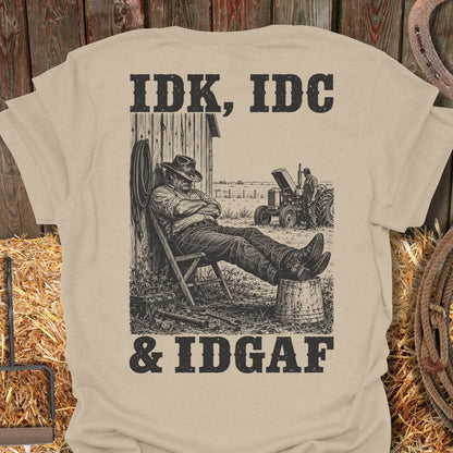 Printify T-Shirt Sand / S Idgaf Tee