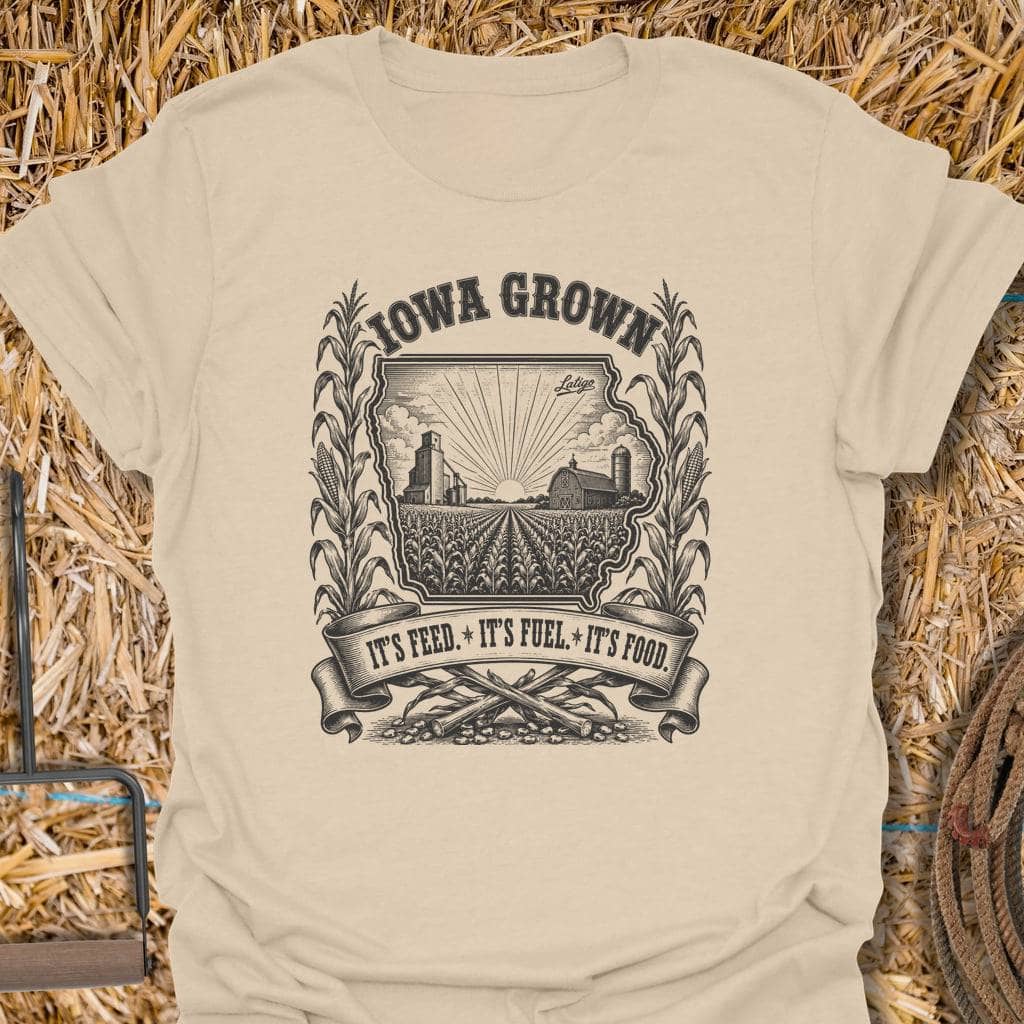 Printify T-Shirt Sand / S Iowa Grown Tee