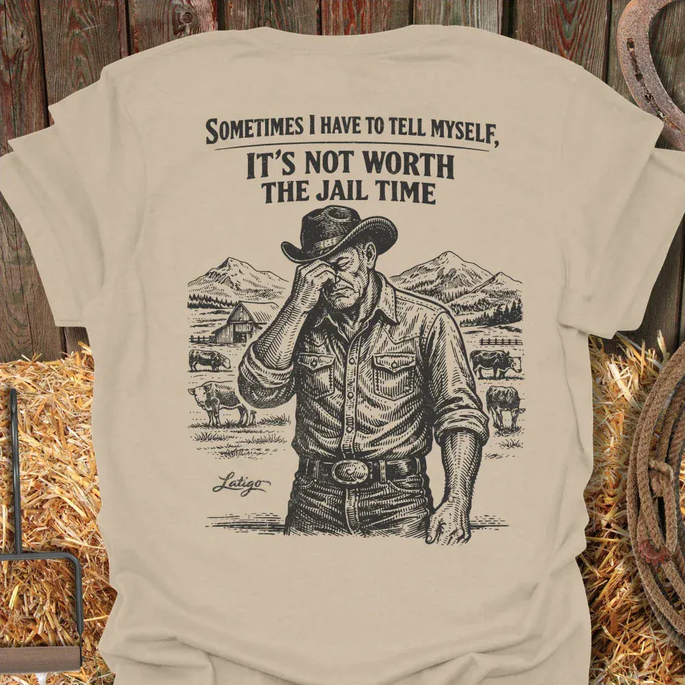 Printify T-Shirt Sand / S Jail Time Tee