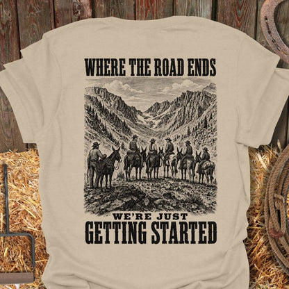 Printify T-Shirt Sand / S Just Getting Started Mule Tee