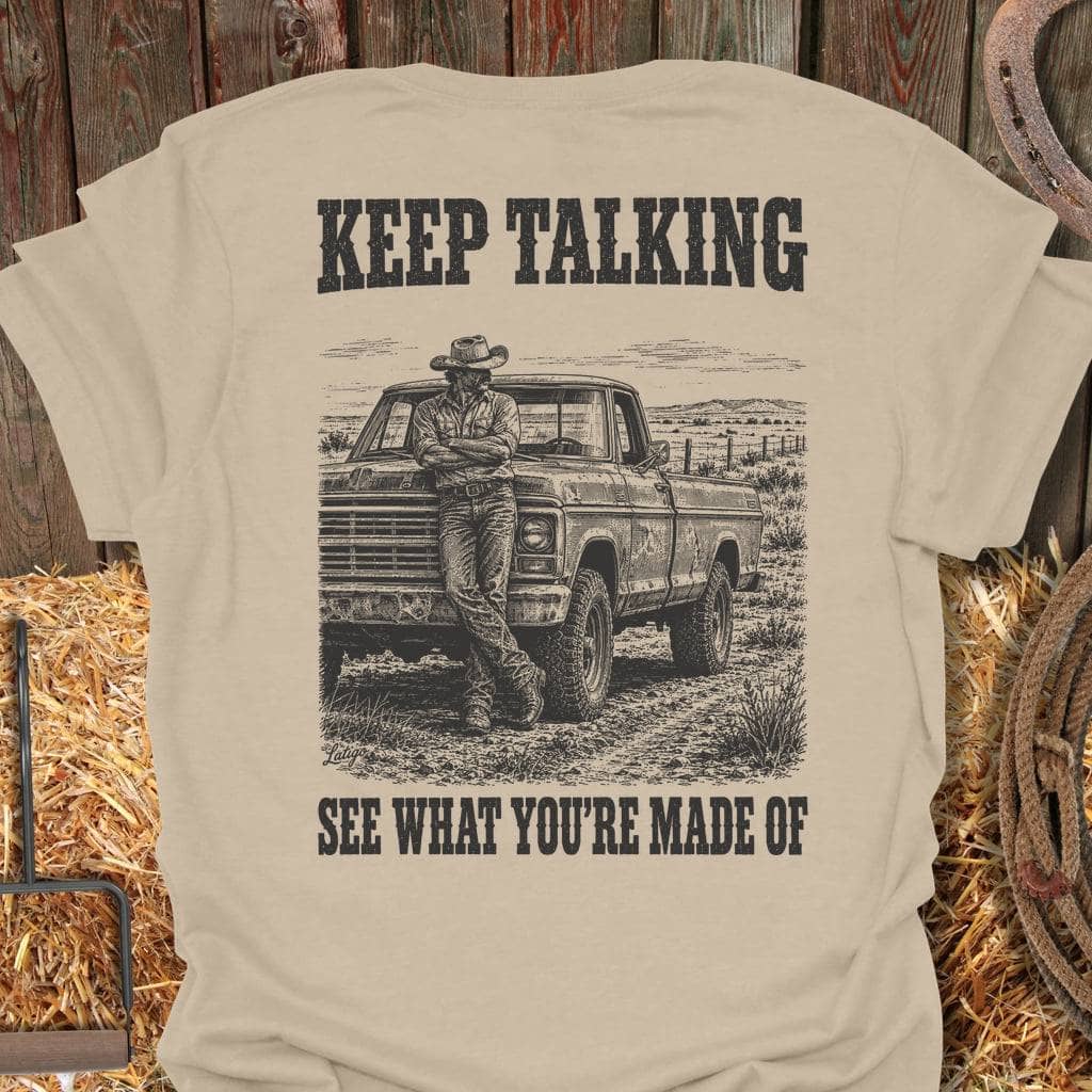 Printify T-Shirt Sand / S Keep Talking Tee