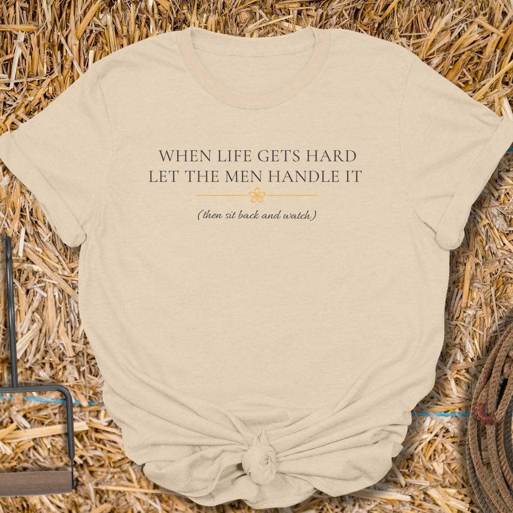 Printify T-Shirt Sand / S Let The Men Tee