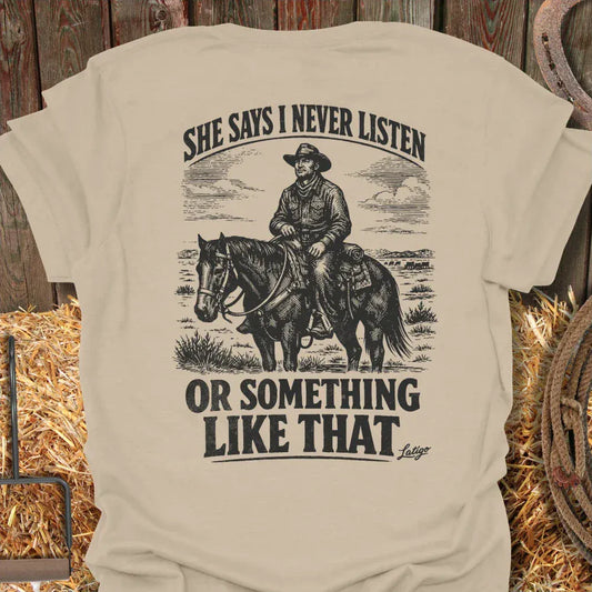 Printify T-Shirt Sand / S Listen or Something Tee