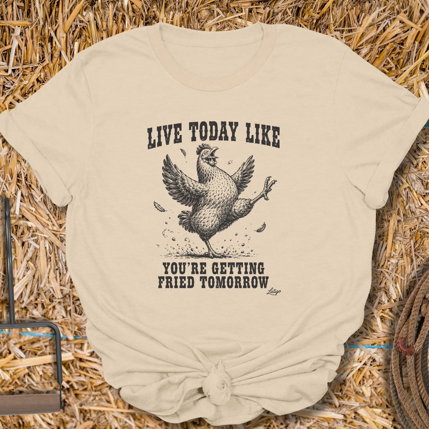 Printify T-Shirt Sand / S Live Today Tee