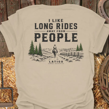 Printify T-Shirt Sand / S Long Rides Tee