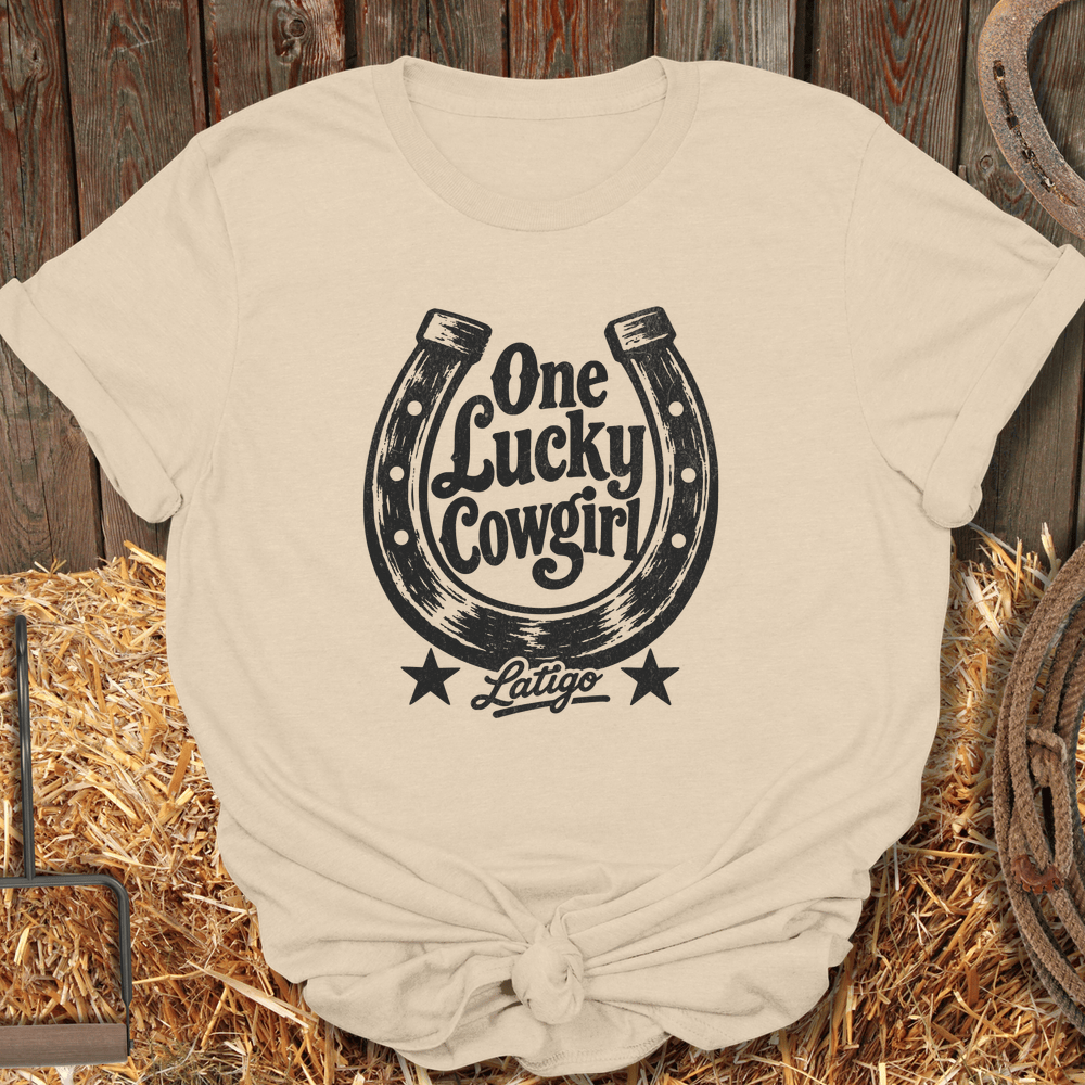 Printify T-Shirt Sand / S Lucky Cowgirl Tee