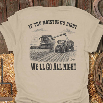 Printify T-Shirt Sand / S Moisture Tee