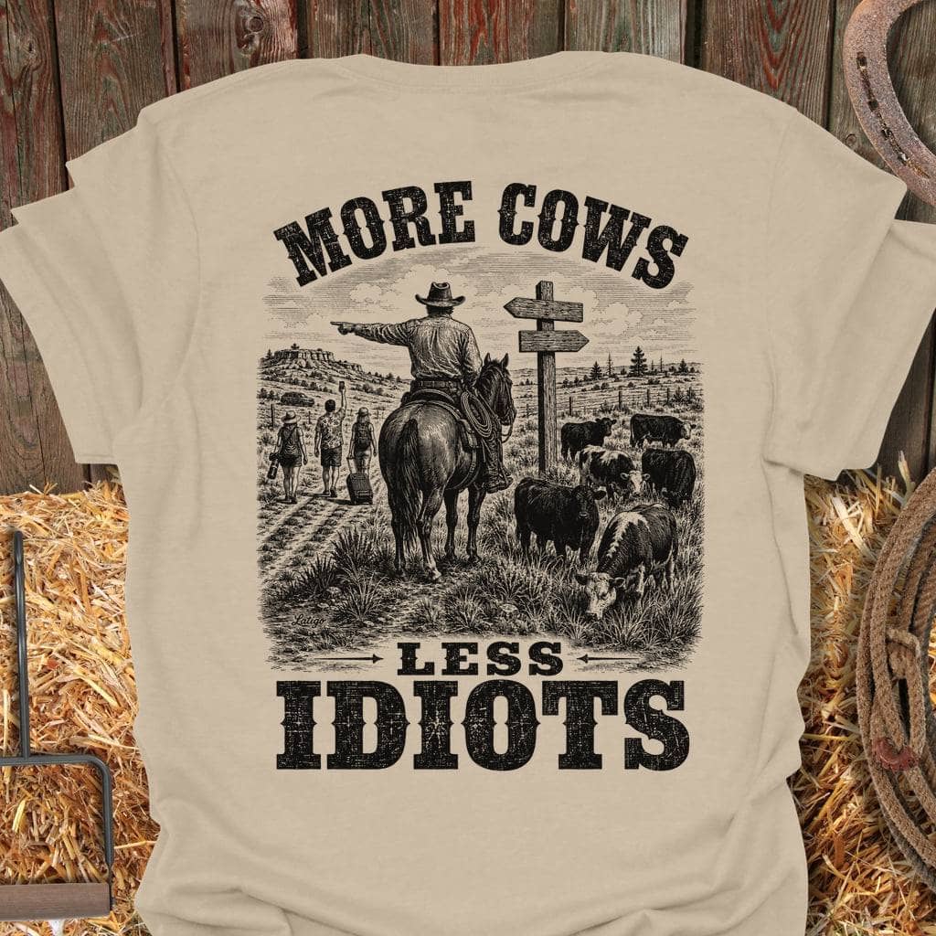 Printify T-Shirt Sand / S More Cows Tee