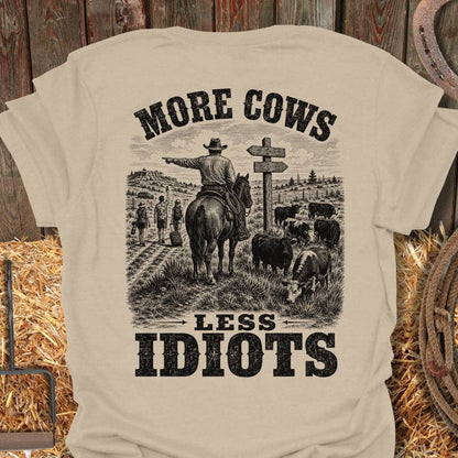 Printify T-Shirt Sand / S More Cows Tee
