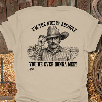 Printify T-Shirt Sand / S Nicest Asshole Tee