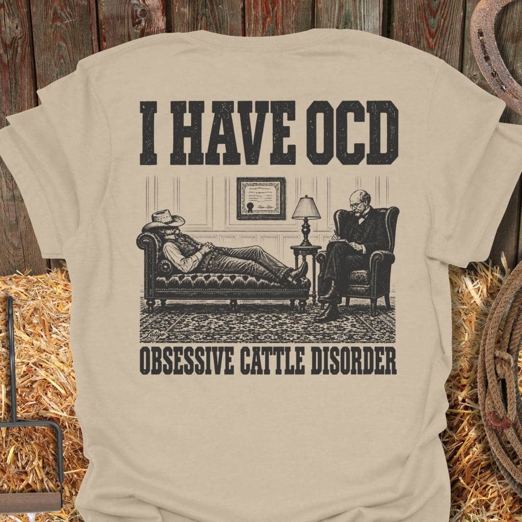 Printify T-Shirt Sand / S Obsessive Cattle Tee