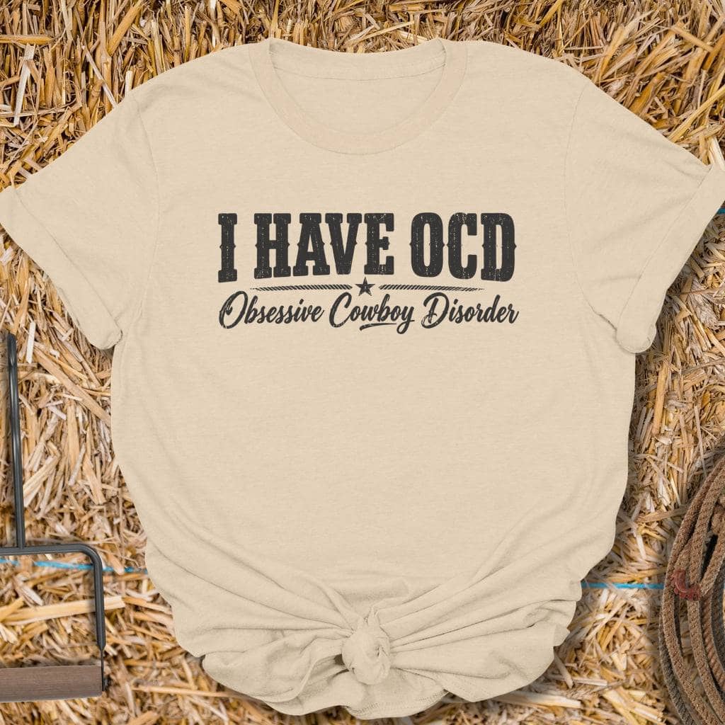 Printify T-Shirt Sand / S Obsessive Cowboy Tee