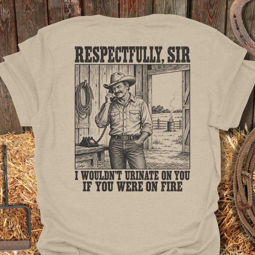 Printify T-Shirt Sand / S On Fire Tee