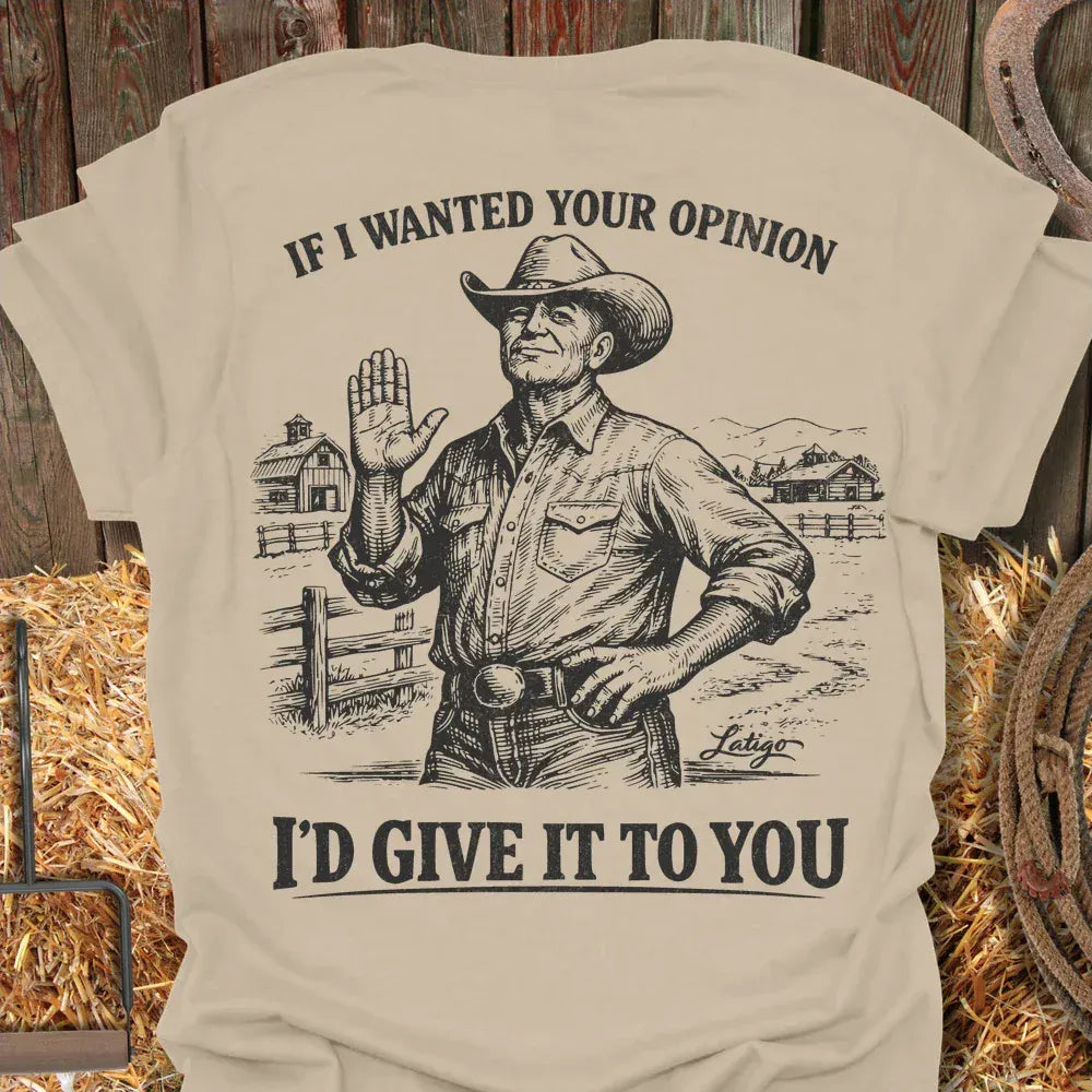 Printify T-Shirt Sand / S Opinion Tee