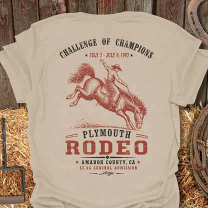 Printify T-Shirt Sand / S Plymouth Rodeo Tee