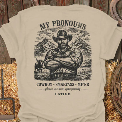 Printify T-Shirt Sand / S Pronouns Tee