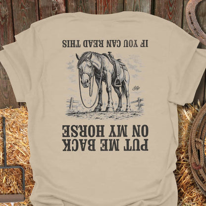 Printify T-Shirt Sand / S Put Me Back Tee