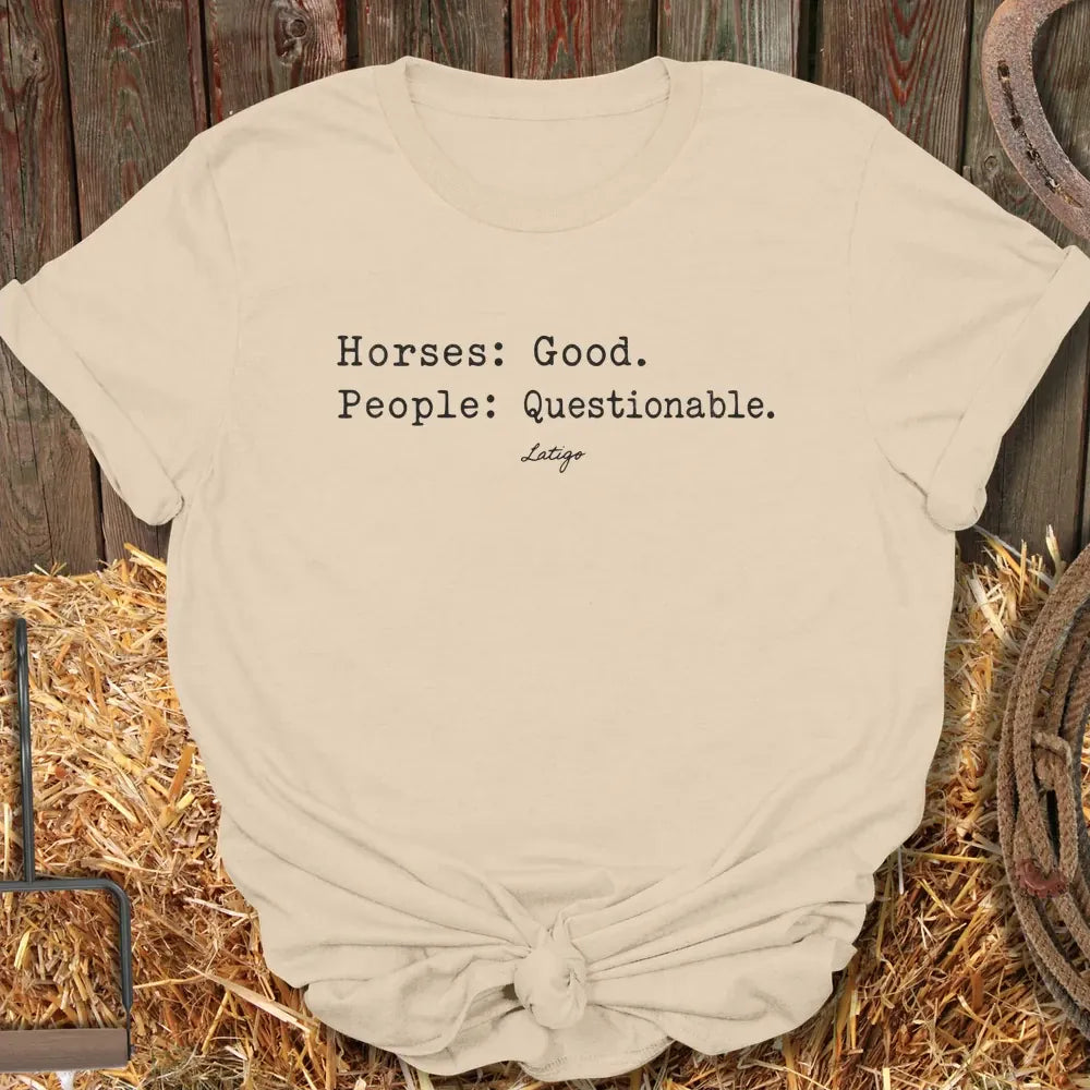 Printify T-Shirt Sand / S Questionable Tee