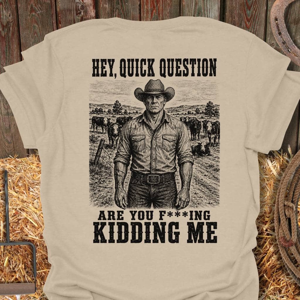 Printify T-Shirt Sand / S Quick Question Tee
