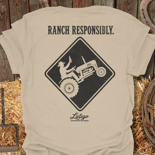 Printify T-Shirt Sand / S Ranch Responsibly Tee