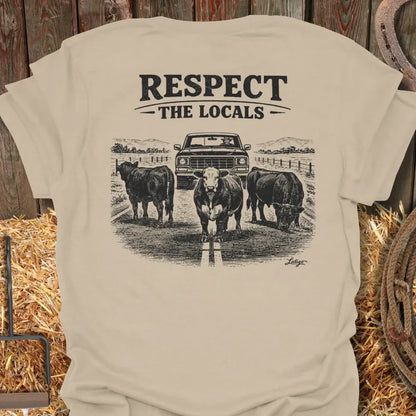 Printify T-Shirt Sand / S Respect The Locals Tee
