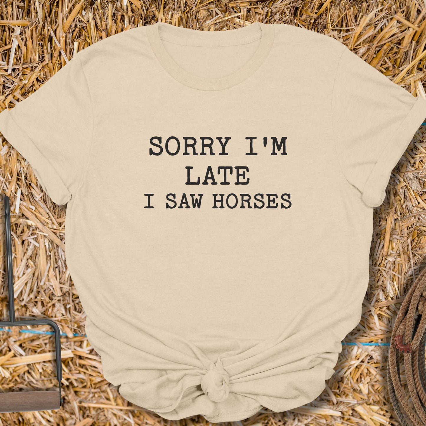 Printify T-Shirt Sand / S Saw Horses Tee