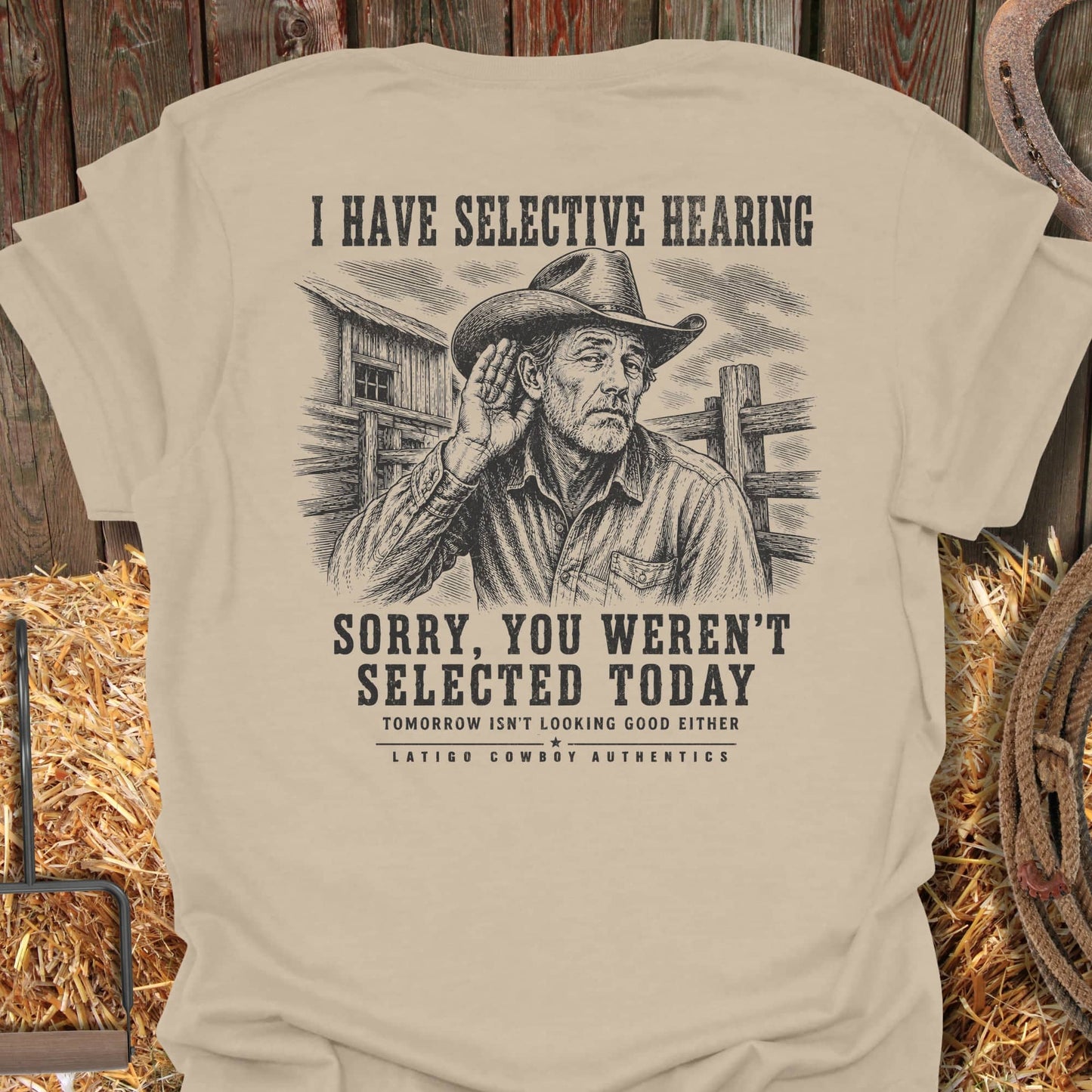 Printify T-Shirt Sand / S Selective Hearing Tee