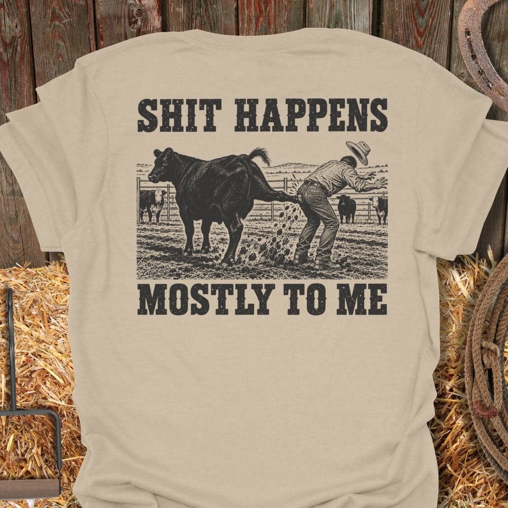 Printify T-Shirt Sand / S Shit Happens Tee