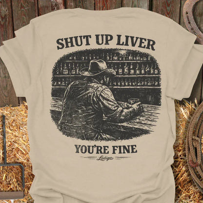 Printify T-Shirt Sand / S Shut Up Liver Tee