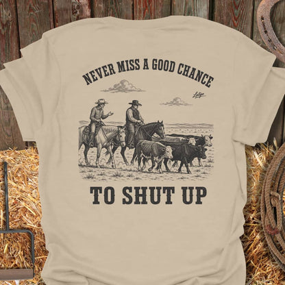 Printify T-Shirt Sand / S Shut Up Tee