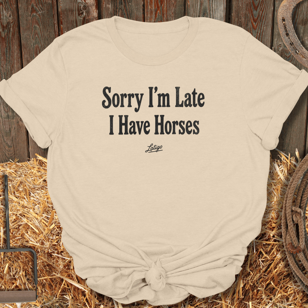 Printify T-Shirt Sand / S Sorry I'm Late Tee