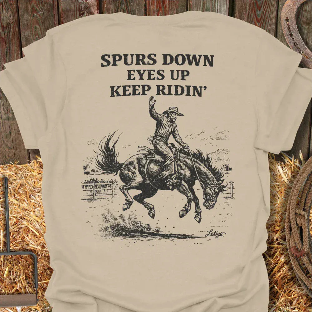 Printify T-Shirt Sand / S Spurs Down Tee