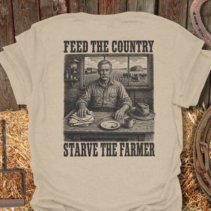 Printify T-Shirt Sand / S Starve The Farmer Tee