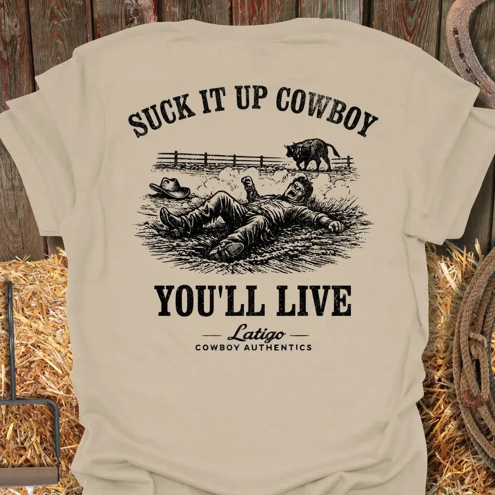Printify T-Shirt Sand / S Suck It Up Tee