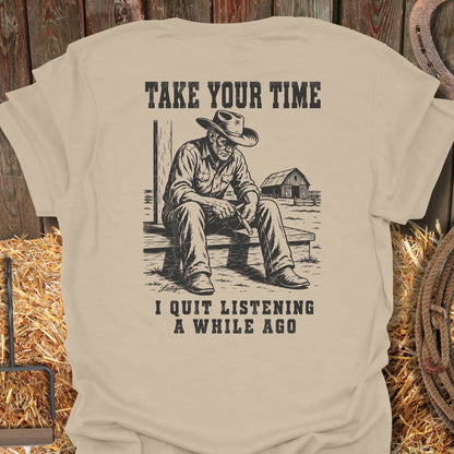 Printify T-Shirt Sand / S Take Your Time Tee