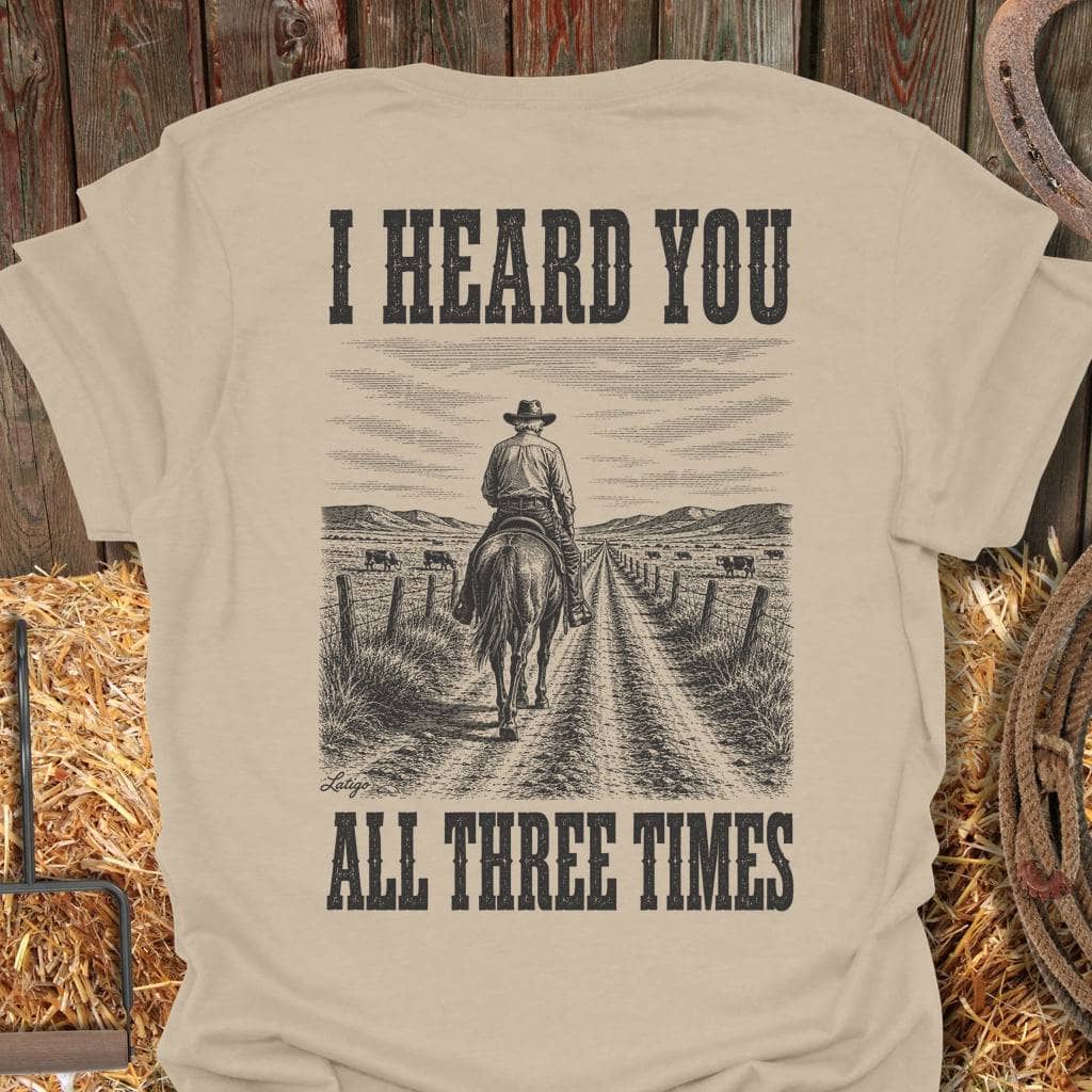 Printify T-Shirt Sand / S Three Times Tee