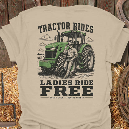 Printify T-Shirt Sand / S Tractor Rides Tee