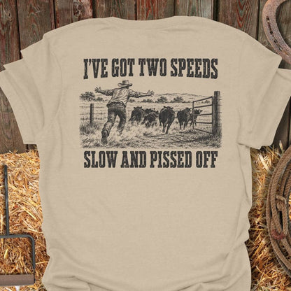 Printify T-Shirt Sand / S Two Speeds Tee
